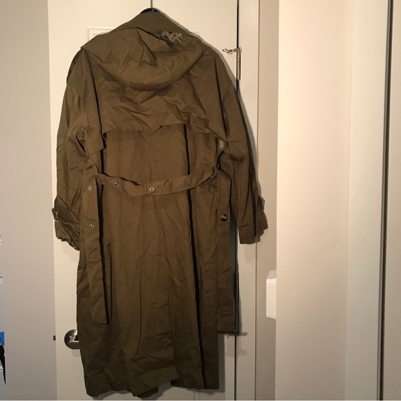 PrettyLittleThing Woven Hooded Oversized Trench Coat - Picture 2 of 3